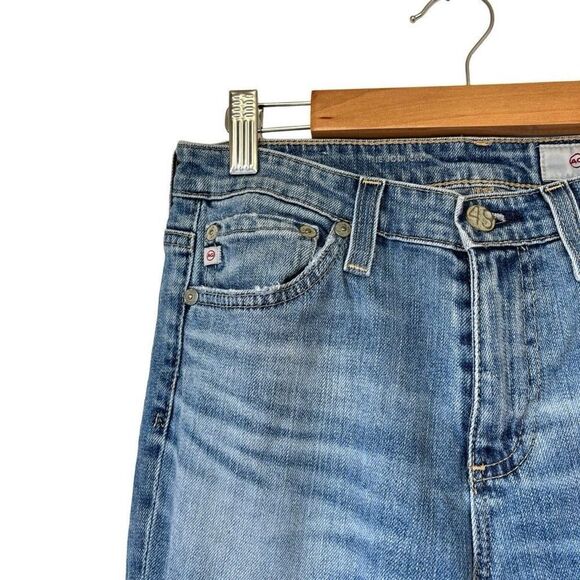 AG Adriano Goldschmied The Jodi Crop side slit Jeans light Blue Denim size 25 - Picture 9 of 11